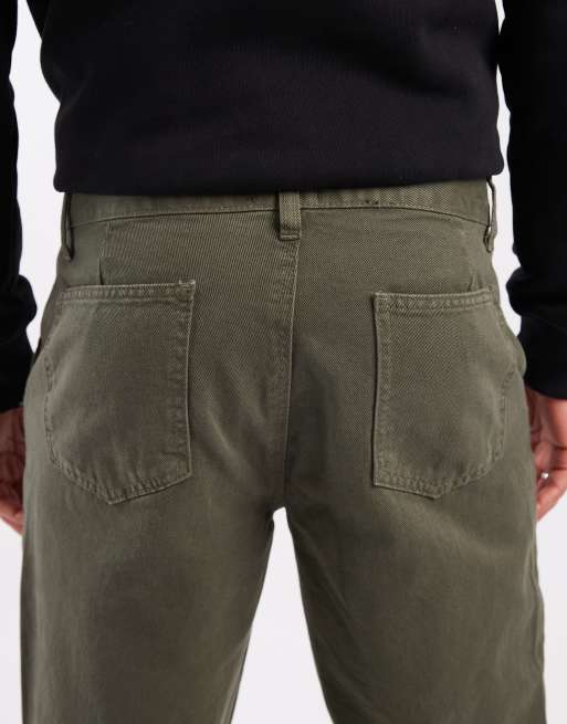 ASOS DESIGN - Kakifarvede bukser med lige ben, 5 af 5