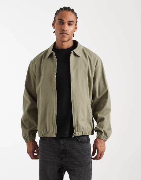 ASOS DESIGN - Kakifarvet Harrington-jakke i bomuld - view 1