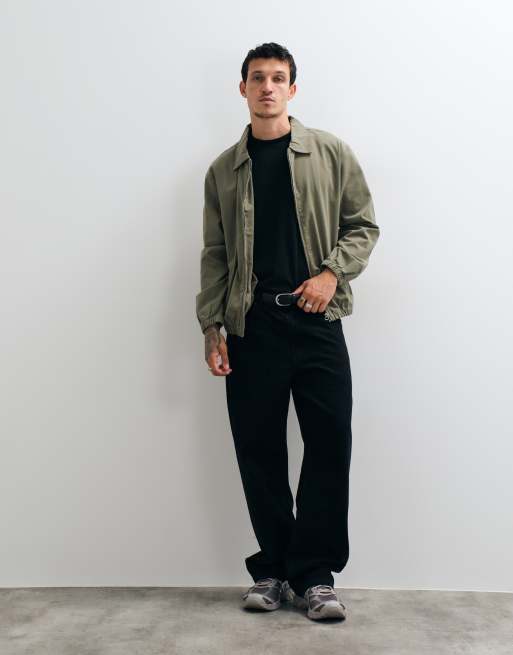 ASOS DESIGN - Kakifarvet Harrington-jakke i bomuld, 4 af 5