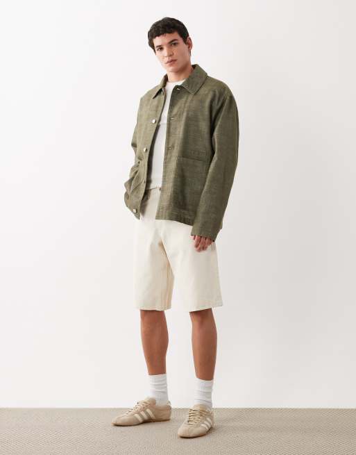 ASOS DESIGN - Kakigrøn arbejdsjakke i bomuld, 3 af 5