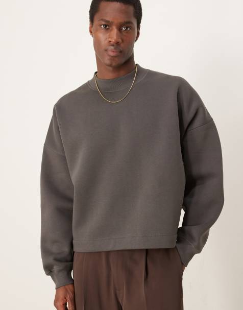 ASOS DESIGN - Kakigrøn og oversized sweatshirt med sænkede skuldre og firkantet pasform - view 1