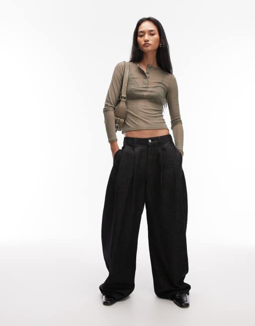 ASOS DESIGN - Kakigrøn transparent ribstrikket langærmet overdel, 4 af 4
