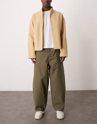 ASOS DESIGN - Kakigrønne baggy bukser med ballonben - view 1