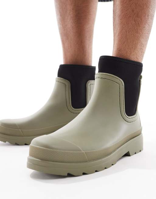ASOS DESIGN - Kakigrønne Chelsea-gummistøvler, 4 af 4