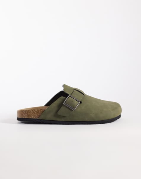 ASOS DESIGN - Kakigrønne mule-sandaler med korksål - view 1