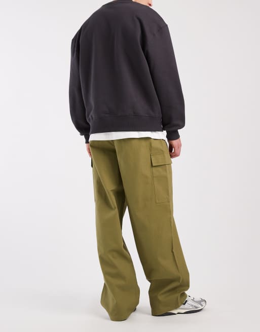 ASOS DESIGN - Kakigrønne posede cargobukser, 3 af 5