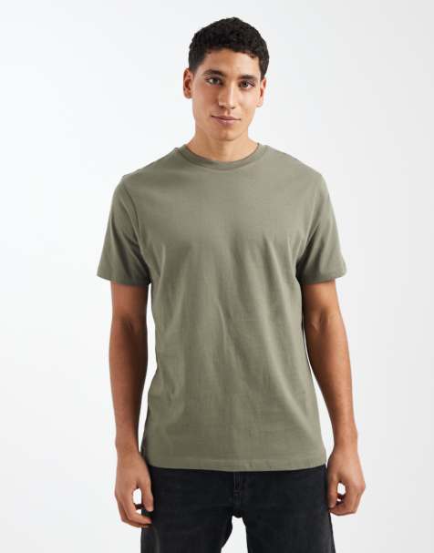 ASOS DESIGN – Kakigrön, enkel t-shirt i regular fit - view 1