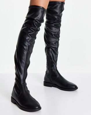 ASOS DESIGN Kalani over the knee boots in black - ASOS Price Checker