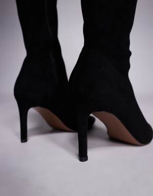 Asos Design Kalani High Heel Over-the-knee Boots In Black