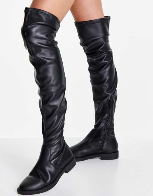 ASOS DESIGN Kalani over the knee boots in black