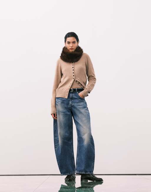 ASOS DESIGN – Kamelbrun, figurnära kofta, del av set, 2 av 4