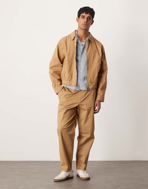 ASOS DESIGN – Kamelfärgat finset i bomullsrikt material - view 1