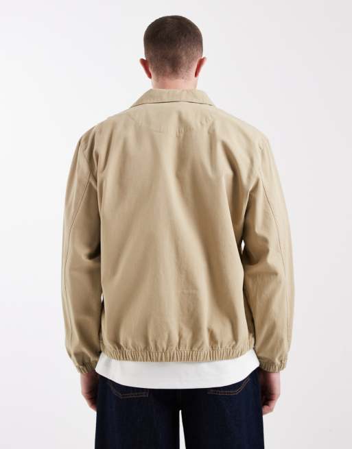 ASOS DESIGN – Kamiennobeżowa bawełniana kurtka Harrington, 3 z 5