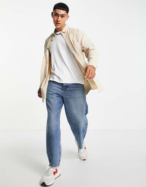 ASOS DESIGN – Kamiennobeżowa sztruksowa koszula oversize, 4 z 4