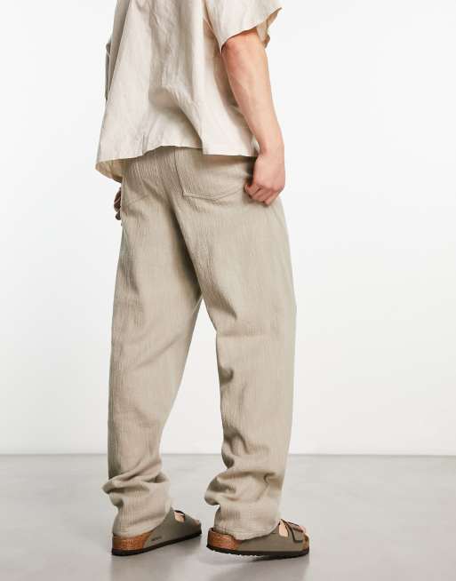 ASOS DESIGN – Kamiennobeżowe luźne spodnie, 2 z 4