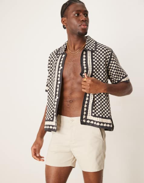 ASOS DESIGN – Kamiennobeżowe obcisłe krótkie szorty chinosy - view 1