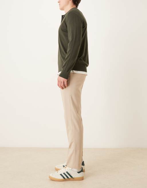 ASOS DESIGN – Kamiennobeżowe zwężane eleganckie spodnie, 3 z 5