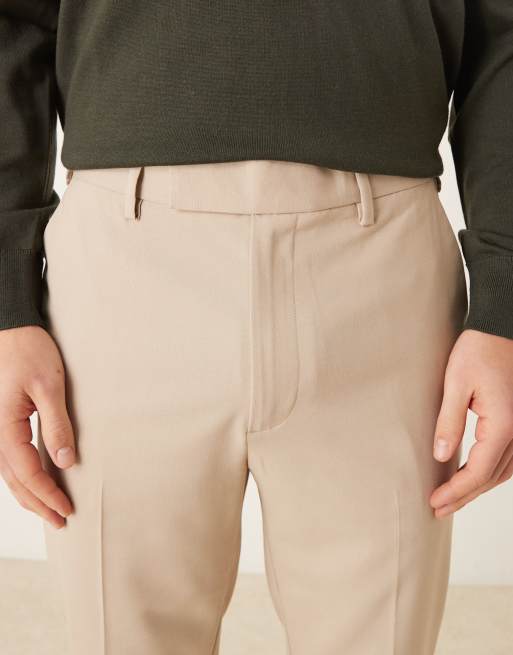 ASOS DESIGN – Kamiennobeżowe zwężane eleganckie spodnie, 4 z 5