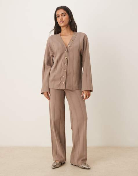 ASOS DESIGN – Kamiennobeżowy bardzo miękki zestaw - view 1