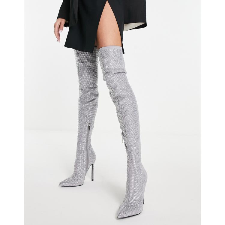 Sparkly over the knee sales boots