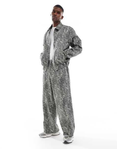 ASOS DESIGN – Kamouflagemönstrad bomberjacka i oversize, del av set - view 1