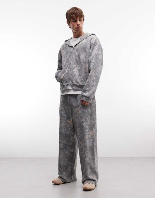 ASOS DESIGN – Kamouflagemönstrad huvtröja i oversize med boxig passform och dragkedja, del av set, 2 av 5