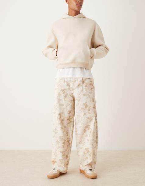 ASOS DESIGN – Kamouflagemönstrade, baggy byxor i oversize med veck - view 1
