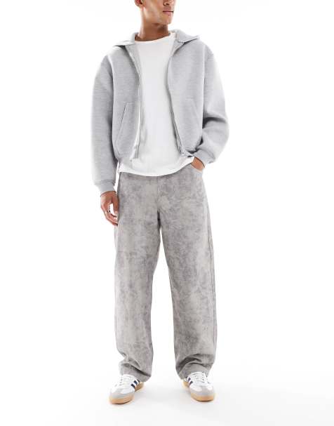 ASOS DESIGN – Kamouflagemönstrade, lediga jeans med raka ben - view 1