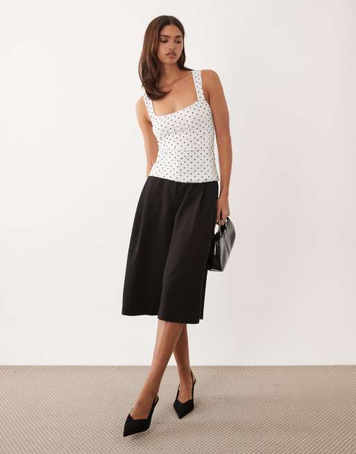 ASOS DESIGN - Kanten hemdje van zachte dobbystof met stippen in wit, 2 van 4