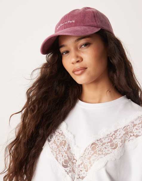 ASOS DESIGN – Kappe in Dunkelrot mit „Take me to Paris“-Schriftzug - view 1