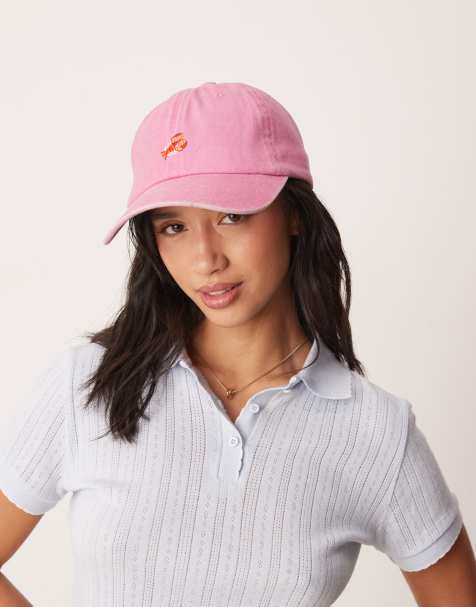 ASOS DESIGN – Kappe in verwaschenem Rosa mit Hummer-Stickerei - view 1