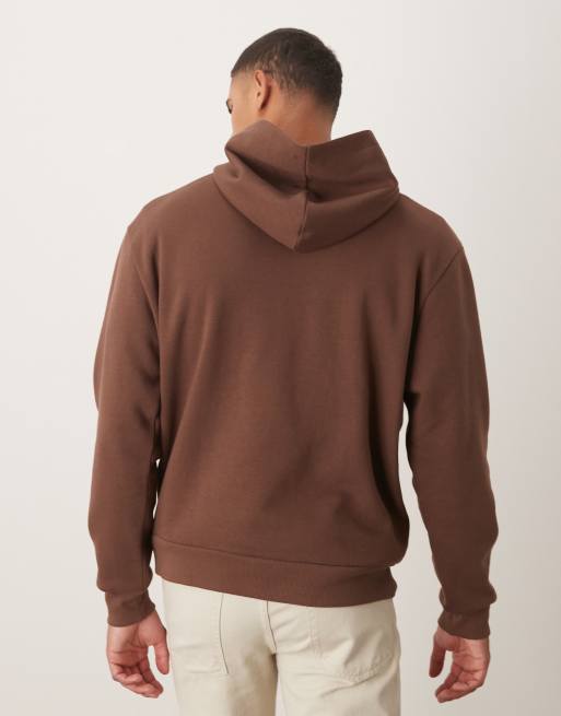 ASOS DESIGN – Kapuzenpullover in Braun mit Street-Strickerei, 3 von 5