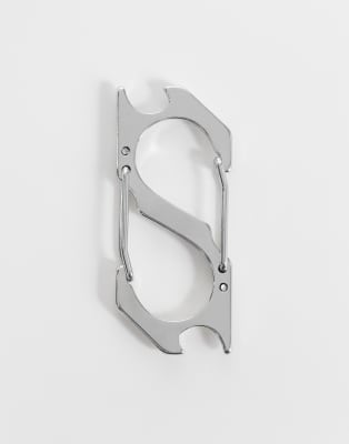 Karabinerhaken in S-Form in Silberoptik Silber No Size