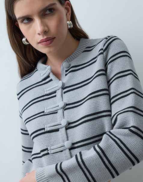 ASOS DESIGN kardigan dzianinowy w paski - view 1