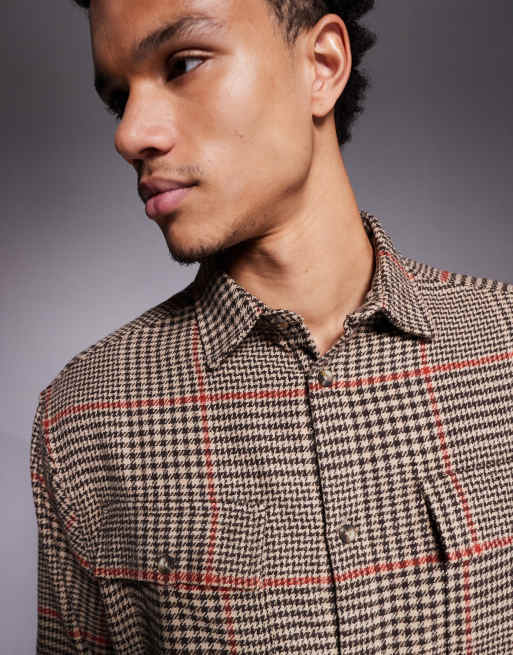 ASOS DESIGN – Kariertes Oberhemd in Braun, 5 von 5