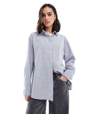 ASOS DESIGN - Kariertes Oversize-Boyfriend-Hemd-Bunt