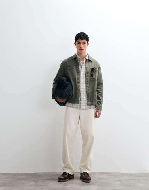 ASOS DESIGN – Kariertes Oversize-Hemd in Salbeigrün, 2 von 5