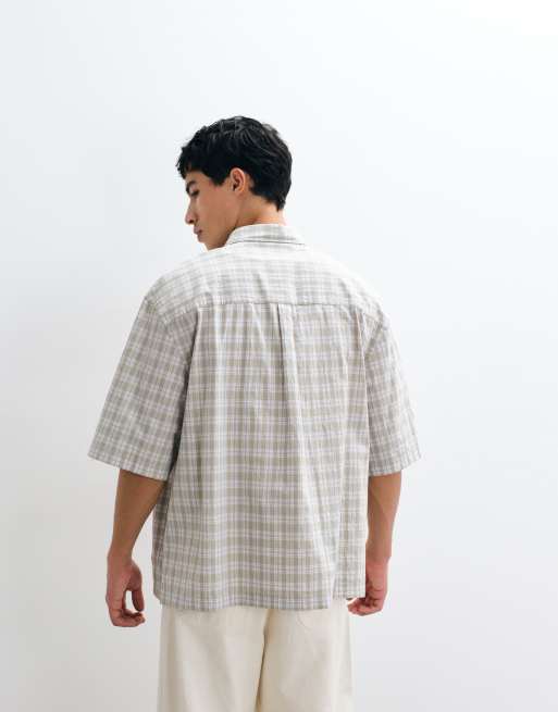 ASOS DESIGN – Kariertes Oversize-Hemd in Salbeigrün, 5 von 5
