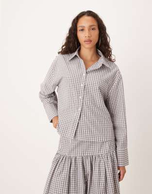 ASOS DESIGN - Kariertes Oversize-Hemd-Bunt