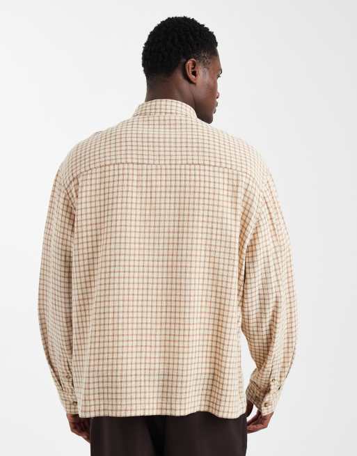 ASOS DESIGN – Kariertes Oversized-Hemd in Braun, 4 von 5