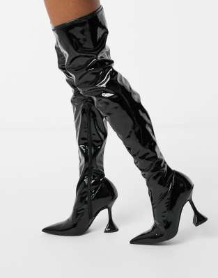 asos black over the knee boots