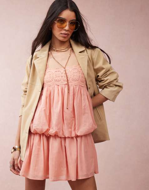 ASOS DESIGN – Kärnmjölksfärgad jacka i äkta mocka med 70-talsstil - view 1