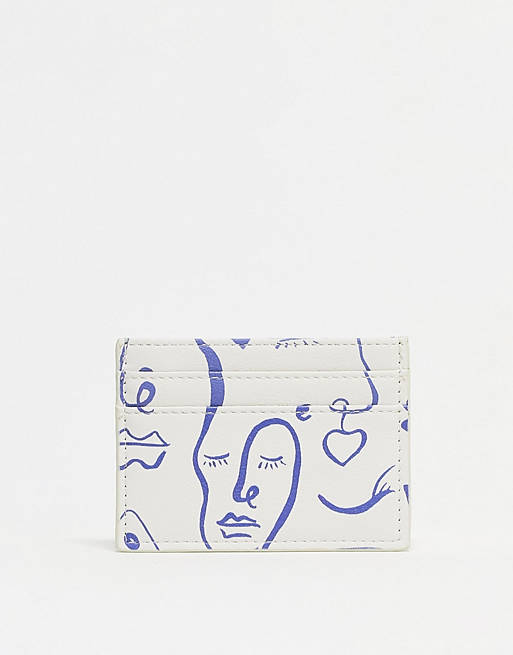 ASOS DESIGN – Kartenetui mit Gesicht-Print
