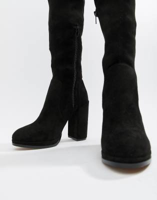 asos design kassidy heeled thigh high boots
