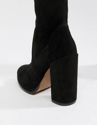 asos design kassidy heeled thigh high boots