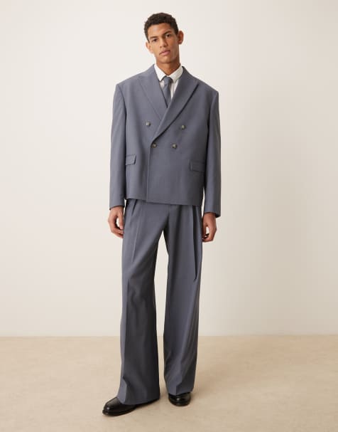 ASOS DESIGN – Kastiger Anzug in Hellblau - view 1