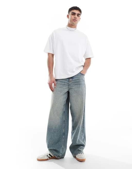 ASOS DESIGN – Kastiges, hochgeschlossenes Oversize-T-Shirt aus schwerem Material in Weiß , 4 von 4