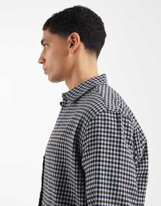 ASOS DESIGN – Kastiges, kariertes Oversize-Hemd in Marineblau, 3 von 5