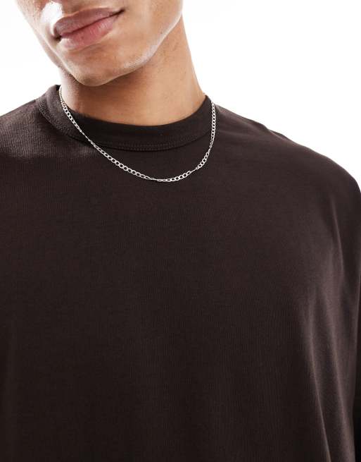 ASOS DESIGN – Kastiges, langärmliges Oversize-T-Shirt aus schwerem Stoff in Braun , 4 von 4