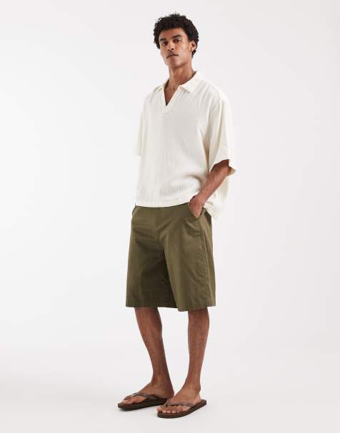 ASOS DESIGN – Kastiges Oversize-Schlupfhemd aus Musselinstoff in Creme - view 1
